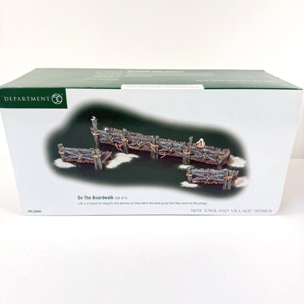 Dept 56 New England Village On The Boardwalk 3 Piece Set Bird 56680